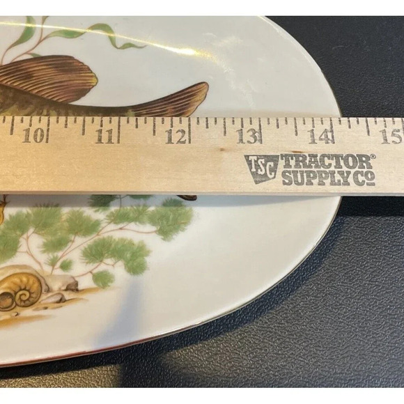 Naaman Israel Salmon Pike Fish Serving Platter Plate Oval Vintage 14 Inch - Picture 2 of 3